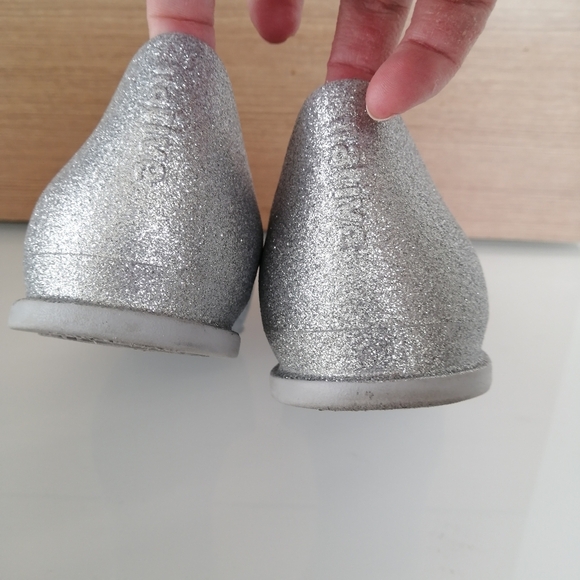 Native Audrey Bling D'Orsay Silver Glitter Sparkle Slip On Flats 8 - Picture 10 of 16
